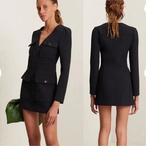 NWT A.L.C Iris Black Mini Dress